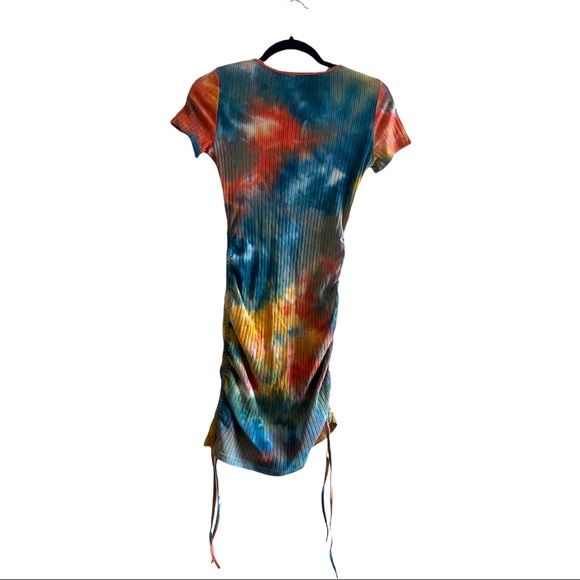 3 for $20 Tie-Dye body con dress with adjustable length ties - Picture 2 of 2